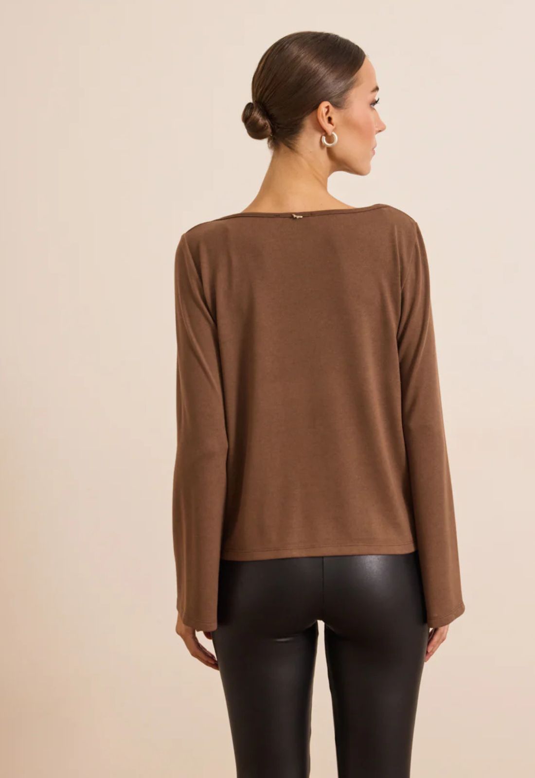 ΜΠΛΟΥΖΑ ΝΤΡΑΠΕ ΜΕ ΚΑΜΠΑΝΑ ΜΑΝΙΚΙ-ΚΑΦΕ