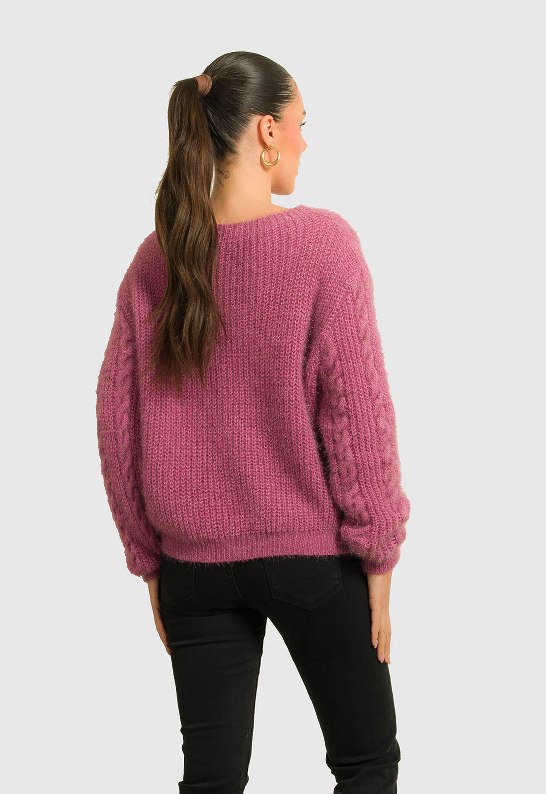 ΠΛΕΚΤΟ MOHAIR ΜΕ ΣΧΕΔΙΟ ΚΟΤΣΙΔΑ-ΣΑΠΙΟ ΜΗΛΟ