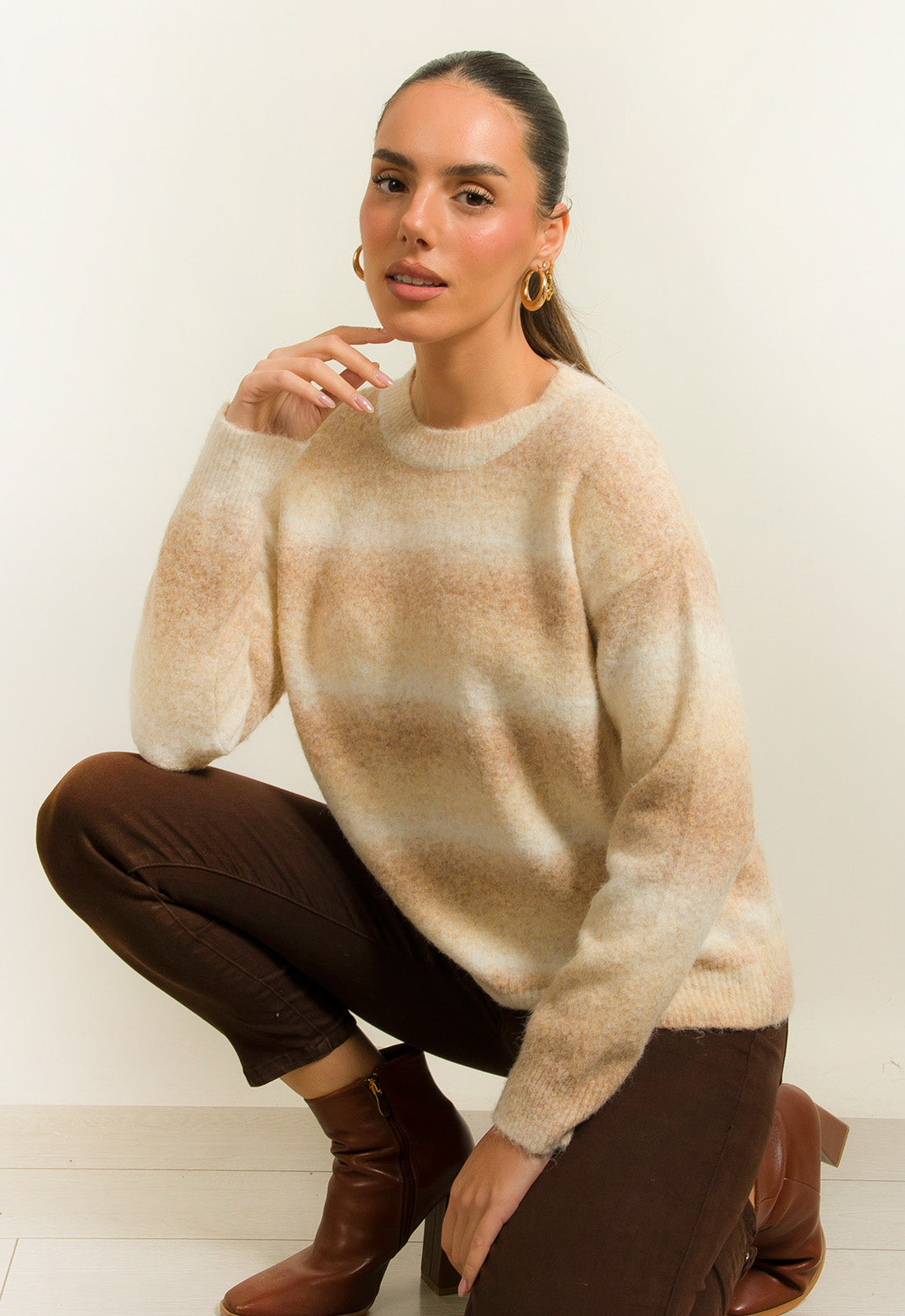 ΠΛΕΚΤΟ ΔΙΧΡΩΜΟ ΜΕΣΑΙΟΥ ΜΗΚΟΥΣ-ΜΠΕΖ