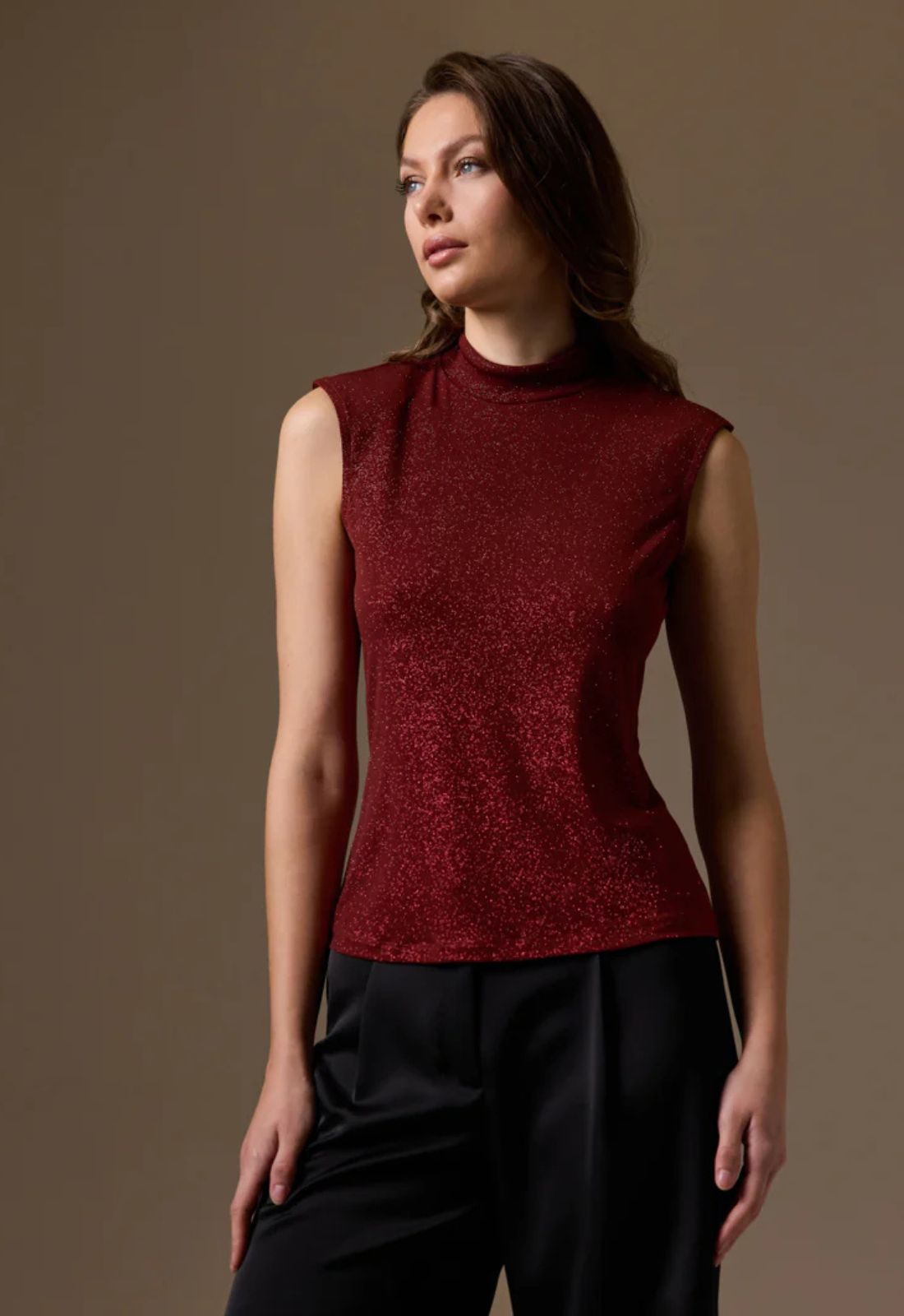 ΜΠΛΟΥΖΑ ΑΜΑΝΙΚΗ ΛΟΥΡΕΞ ΜΕ GLITTER-WINE