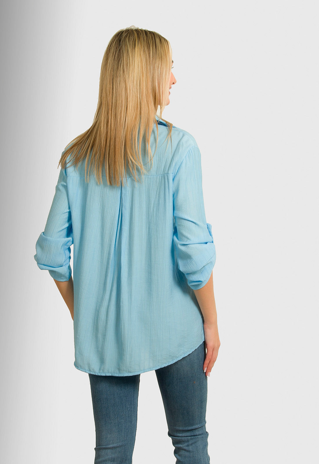 ΜΠΛΟΥΖΑ LOOK SHIRT ΤΥΠΟΥ ΓΚΟΦΡΕ-ΣΙΕΛ