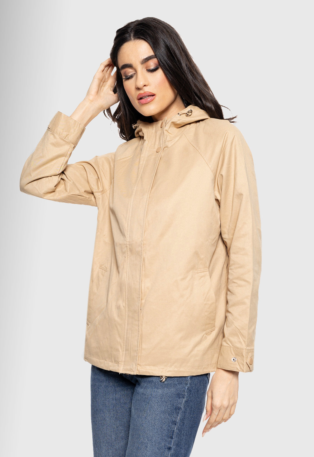 JACKET ΑΝΟΙΞΙΑΤΙΚΟ ΤΥΠΟΥ ΠΑΡΚΑ ΚΟΝΤΟ-ΜΠΕΖ