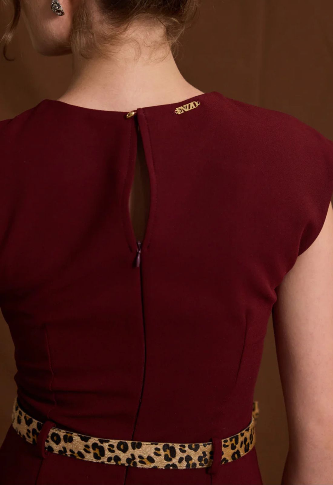 ΦΟΡΕΜΑ ΜΙΝΤΙ ΑΜΑΝΙΚΟ ΜΕ ΖΩΝΗ ANIMAL PRINT-ΜΠΟΡΝΤΟ