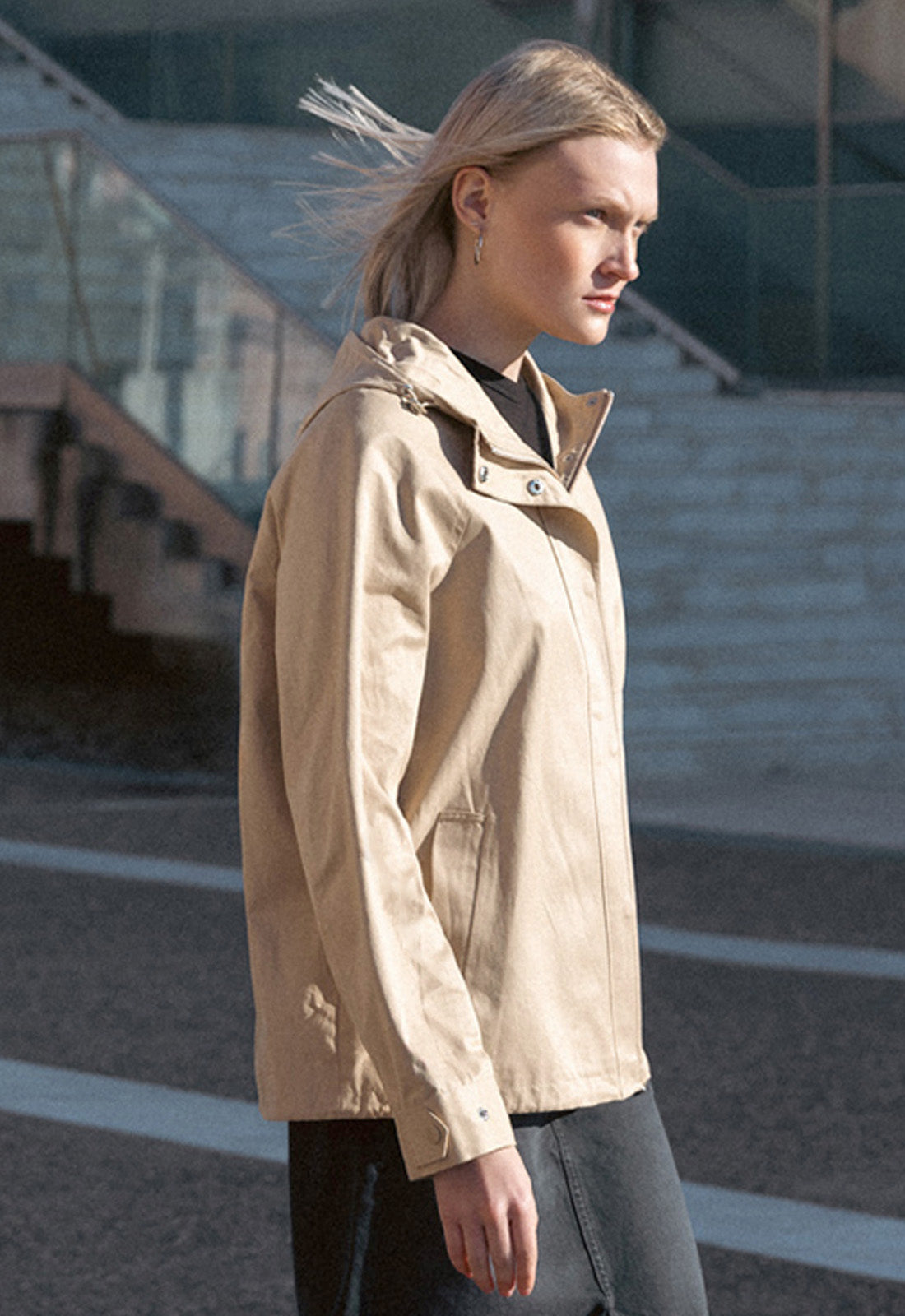 JACKET ΑΝΟΙΞΙΑΤΙΚΟ ΤΥΠΟΥ ΠΑΡΚΑ ΚΟΝΤΟ-ΜΠΕΖ