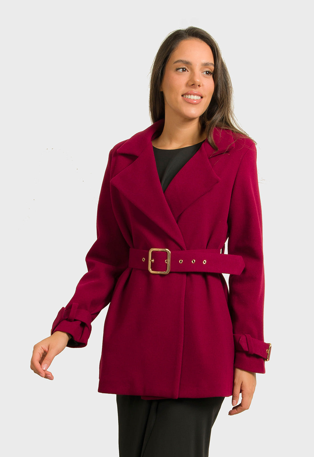 ΠΑΛΤΟ 3/4 ΜΕ ΖΩΝΗ - ΜΠΟΡΝΤΟ