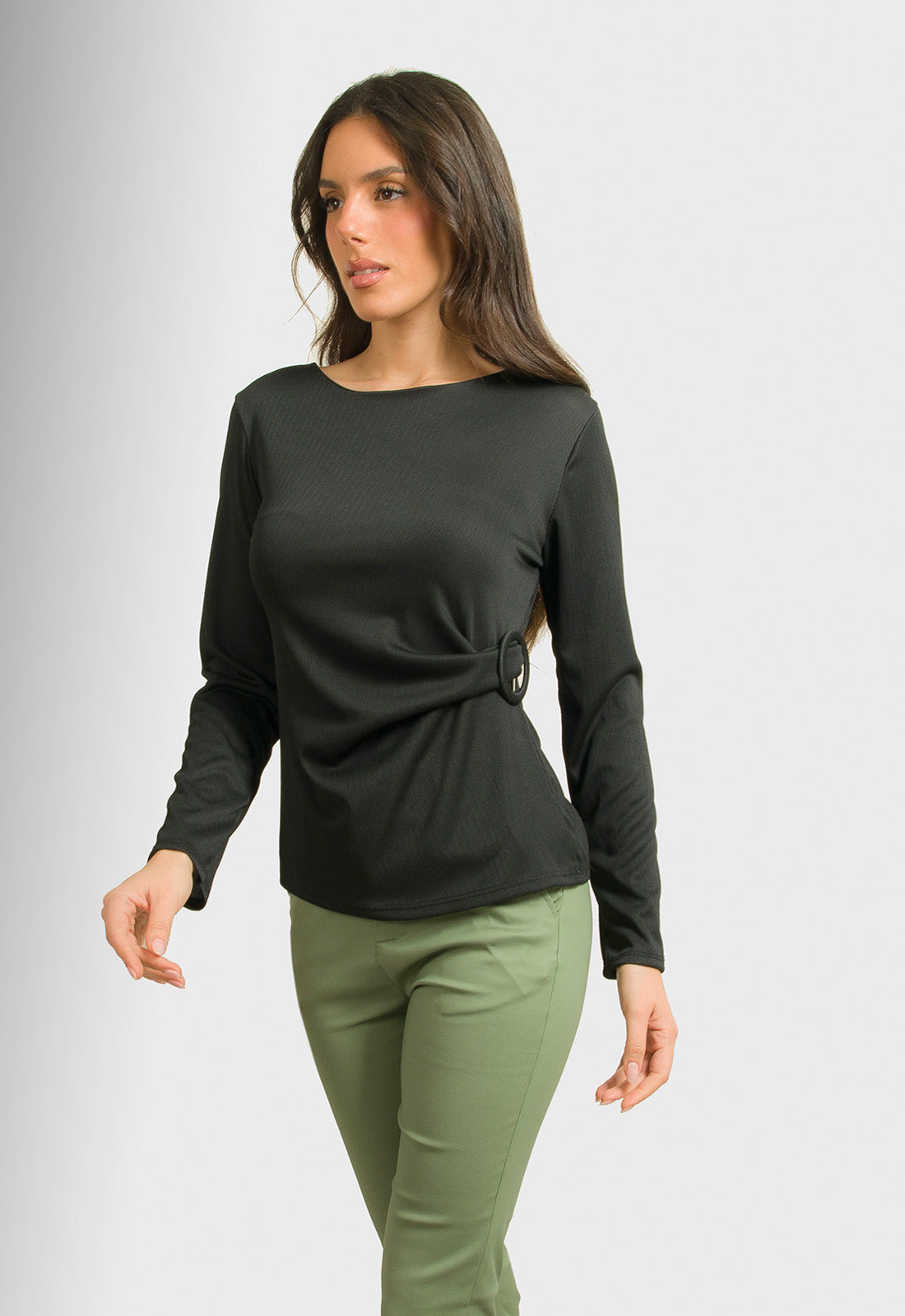 ΜΠΛΟΥΖΑ ΜΕ ΚΟΜΠΟ & ΑΓΚΡΑΦΑ - ΜΑΥΡΗ