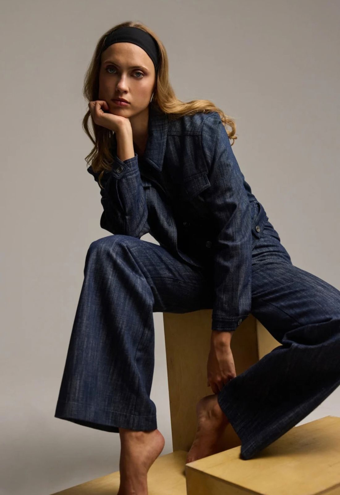 ΠΑΝΤΕΛΟΝΙ WIDE LEG DENIM - ΜΠΛΕ