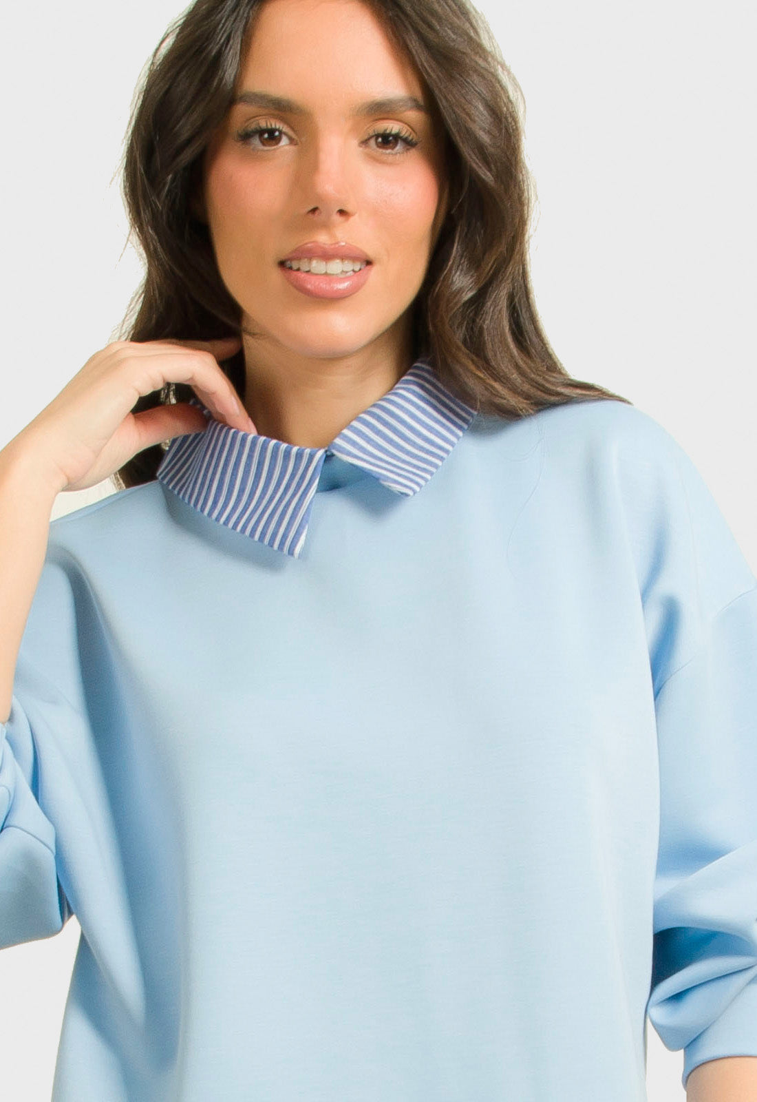 ΜΠΛΟΥΖΑ ΜΕ ΛΕΠΤΟΜΕΡΕΙΕΣ ΠΟΥΚΑΜΙΣΟΥ-ΣΙΕΛ