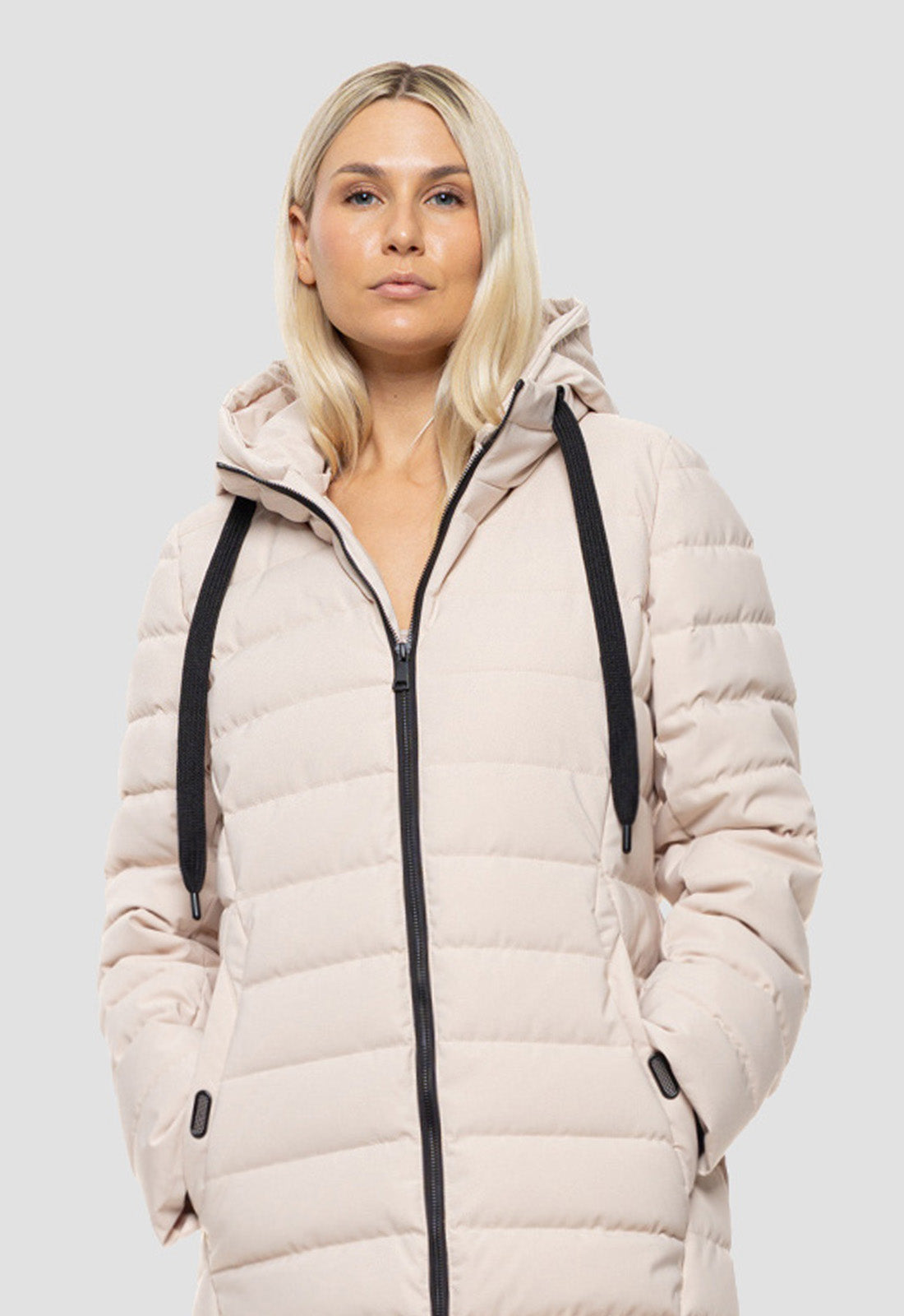 ΠΑΛΤΟ-ΜΠΟΥΦΑΝ biston ΜΑΚΡΥ ΜΕ ΚΟΥΚΟΥΛΑ-ΑΝ ΜΠΕΖ