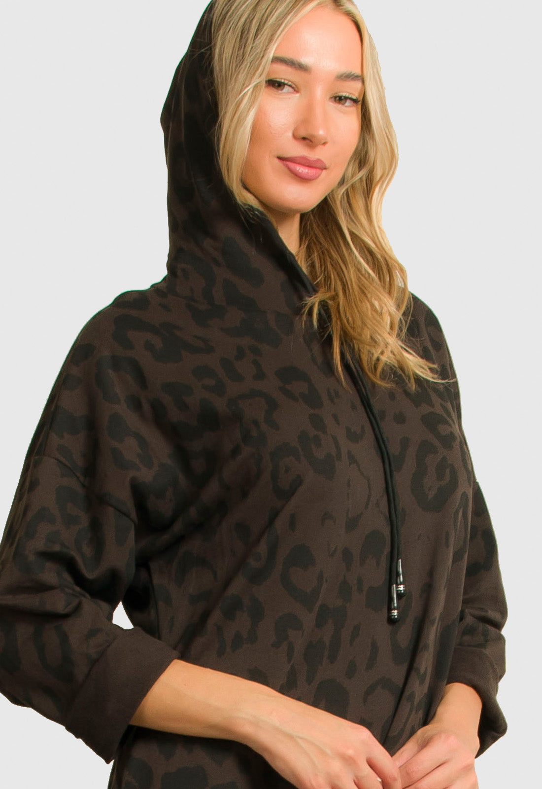 ΦΟΡΕΜΑ ANIMAL PRINT ΙΣΙΟ ΜΕ ΚΟΥΚΟΥΛΑ-ΚΑΦΕ