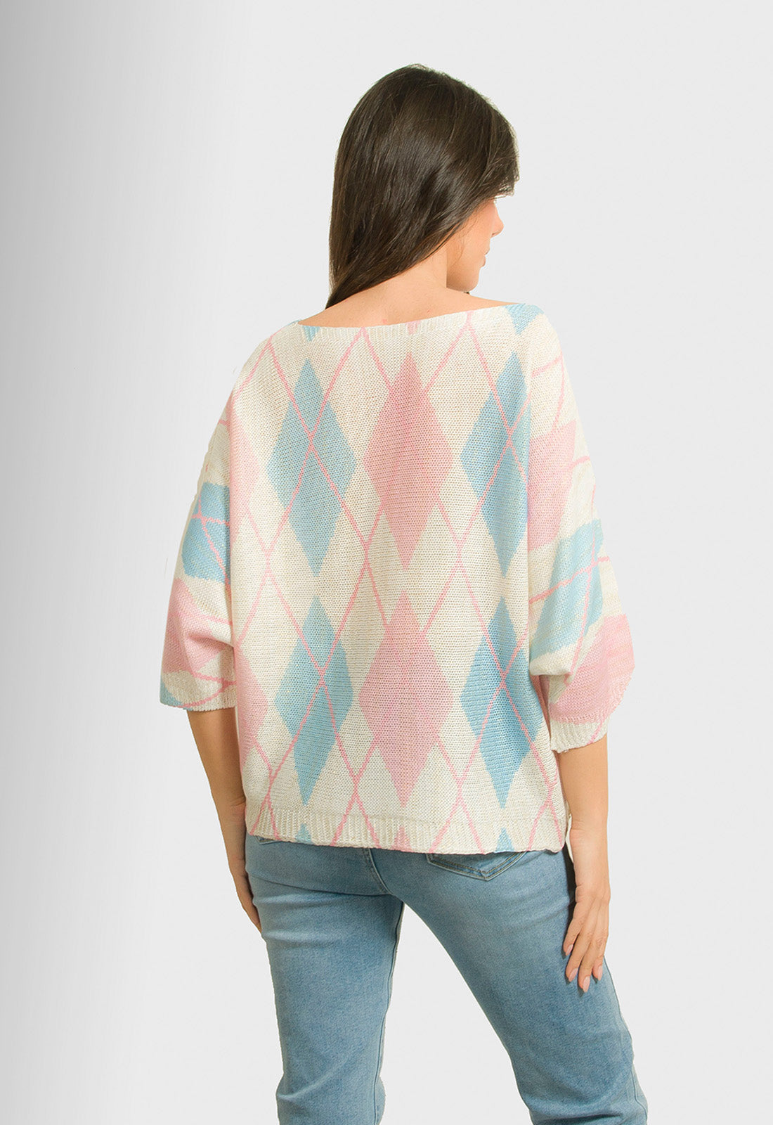 ΜΠΛΟΥΖΑ ΝΗΜΑΤΙΝΗ ΕΠΟΧΗΣ ΜΕ ΡΟΜΒΟΥΣ-ΣΙΕΛ