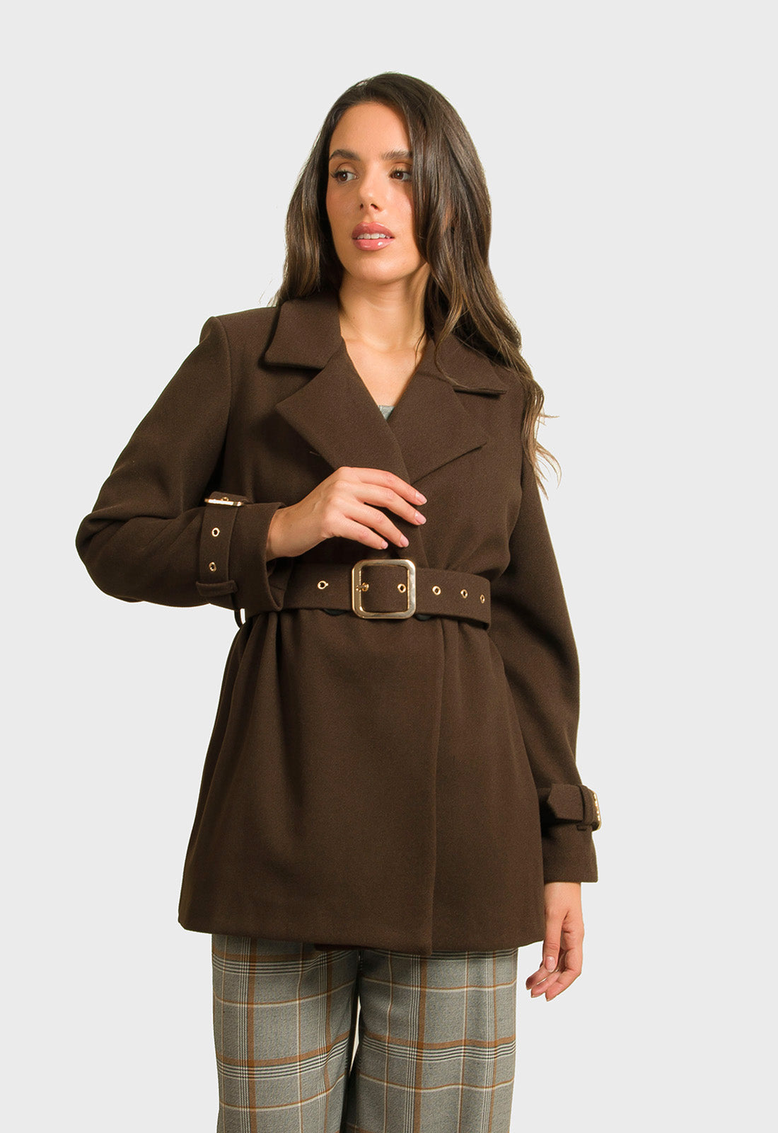 ΠΑΛΤΟ 3/4 ΜΕ ΖΩΝΗ - ΚΑΦΕ