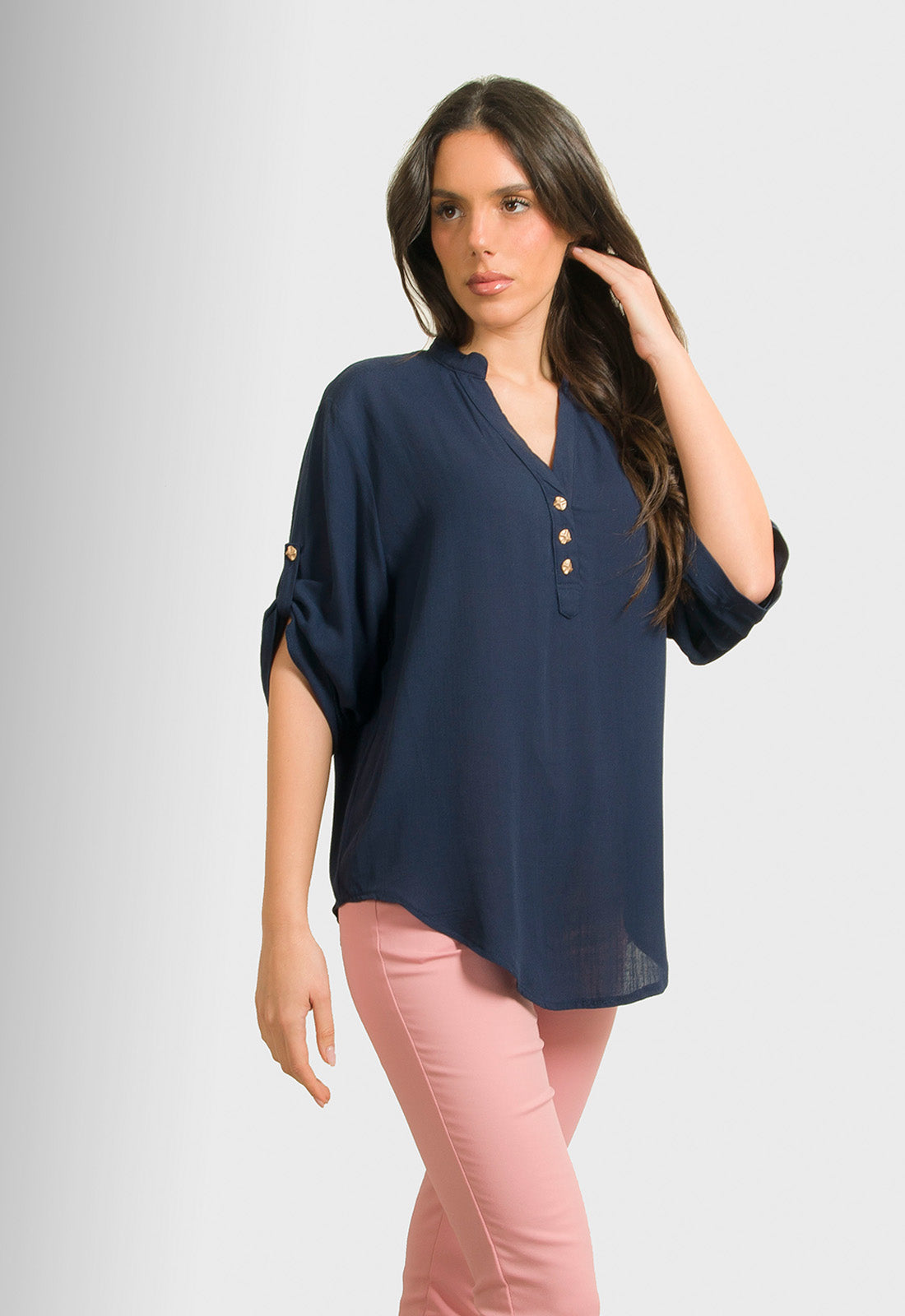 ΜΠΛΟΥΖΑ ΜΕ ΚΟΥΜΠΙΑ ΕΜΠΡΟΣ-ΜΠΛΕ