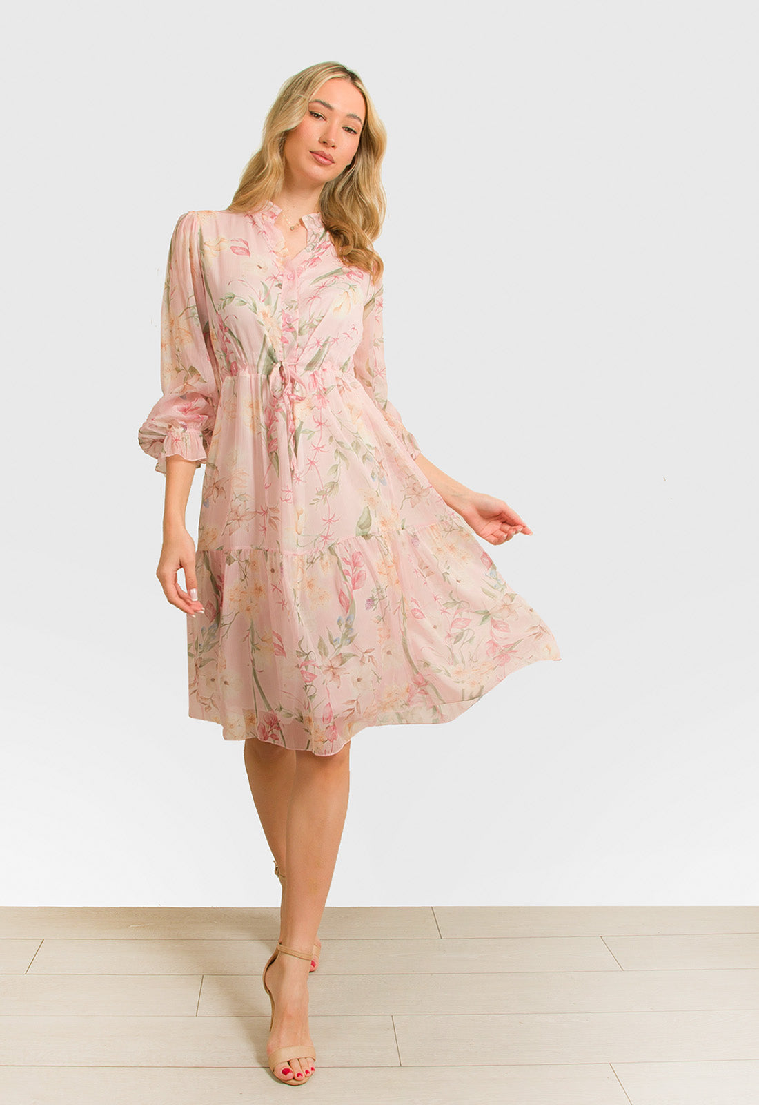 ΦΟΡΕΜΑ ΜΙΝΤΙ FLORAL ΖΟΡΖΕΤΑ