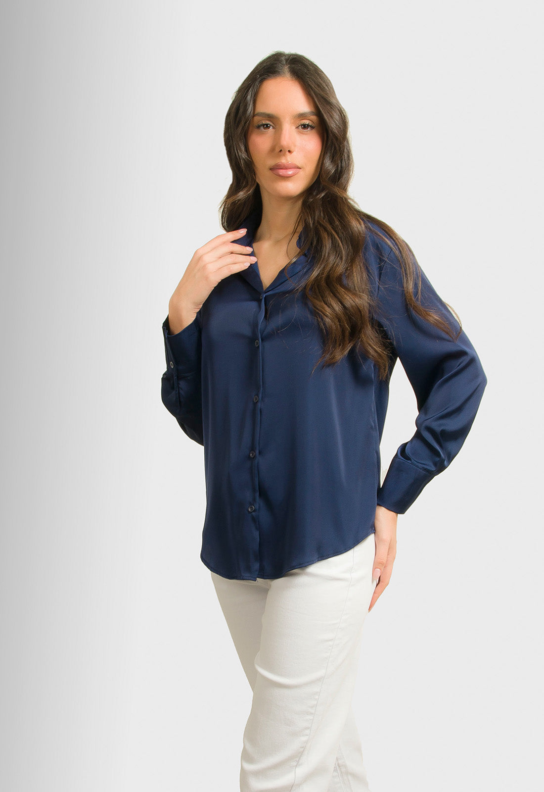 ΠΟΥΚΑΜΙΣΟ ΣΑΤΕΝ ΣΕ ΙΣΙΑ ΓΡΑΜΜΗ-ΜΠΛΕ