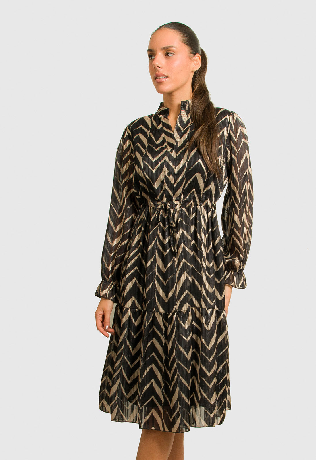 ΦΟΡΕΜΑ ΜΙΝΤΙ MISONI ΖΟΡΖΕΤΑ-ΜΑΥΡΟ