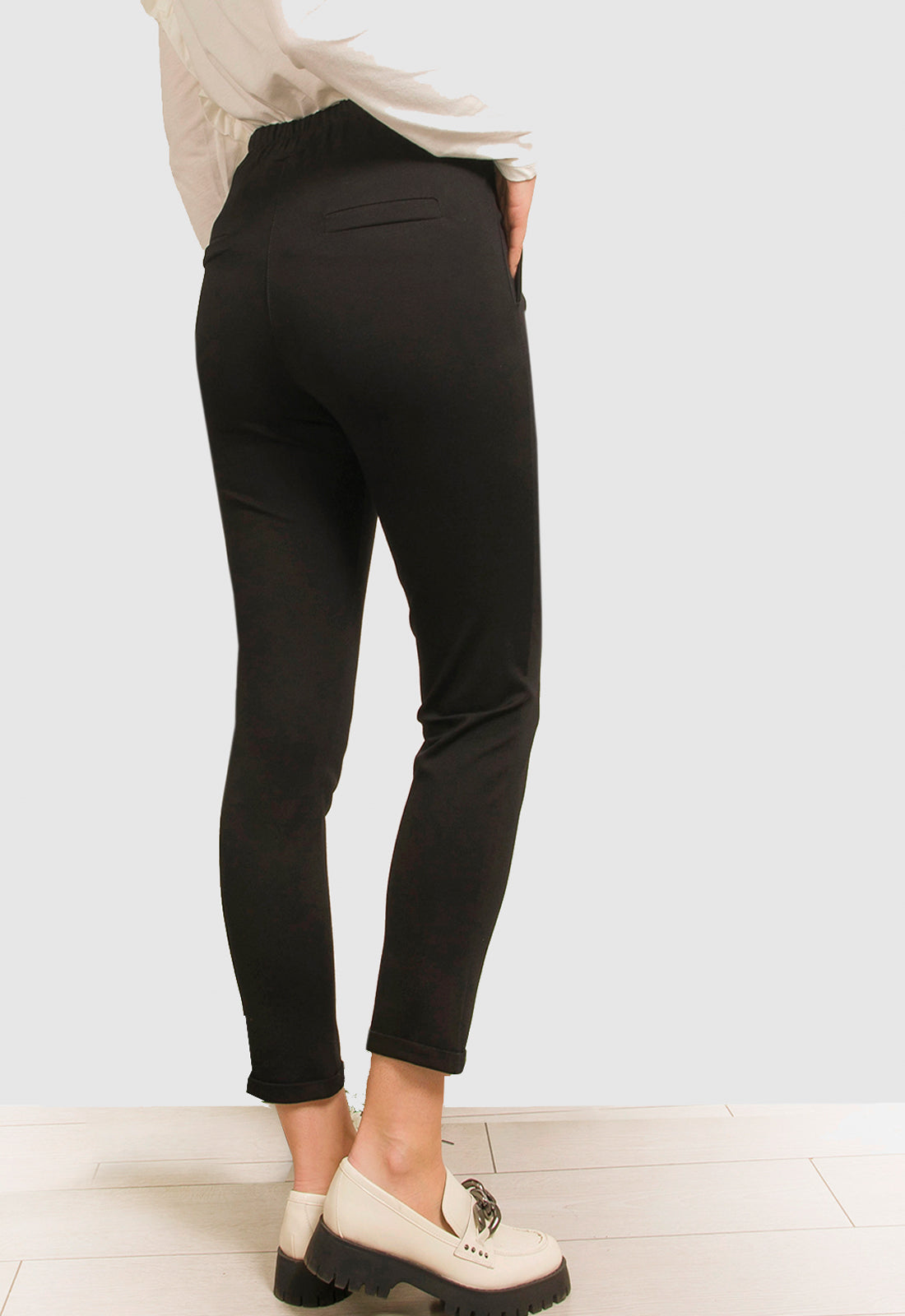 ΠΑΝΤΕΛΟΝΙ ΜΕ ΛΑΣΤΙΧΟ & ΠΙΕΤΕΣ - ΜΑΥΡΟ