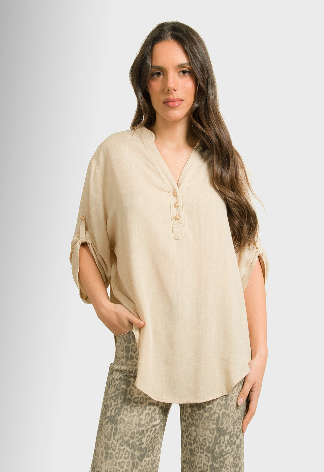 ΜΠΛΟΥΖΑ ΜΕ ΚΟΥΜΠΙΑ ΕΜΠΡΟΣ-ΜΠΕΖ