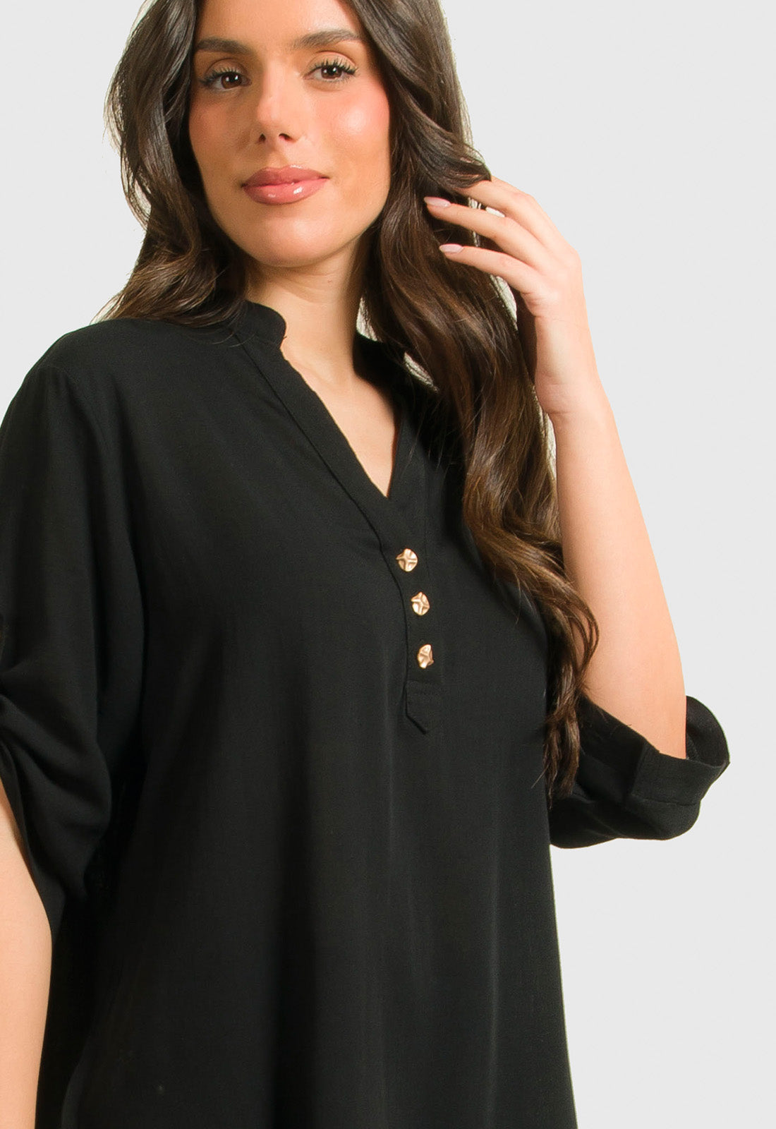 ΜΠΛΟΥΖΑ ΜΕ ΚΟΥΜΠΙΑ ΕΜΠΡΟΣ-ΜΑΥΡΗ