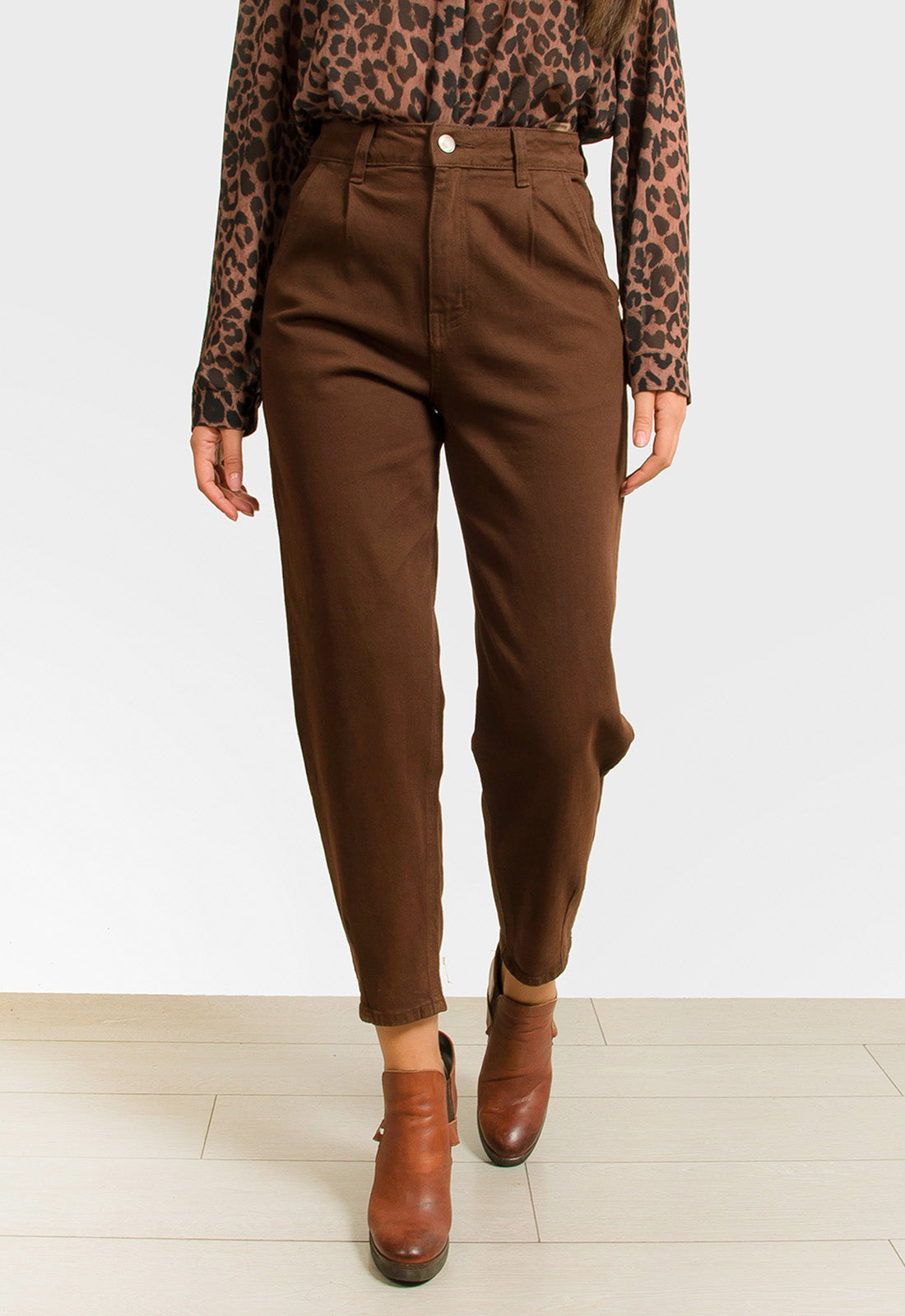 ΠΑΝΤΕΛΟΝΙ BAGGY ΒΑΜΒΑΚΕΡΟ-ΚΑΦΕ