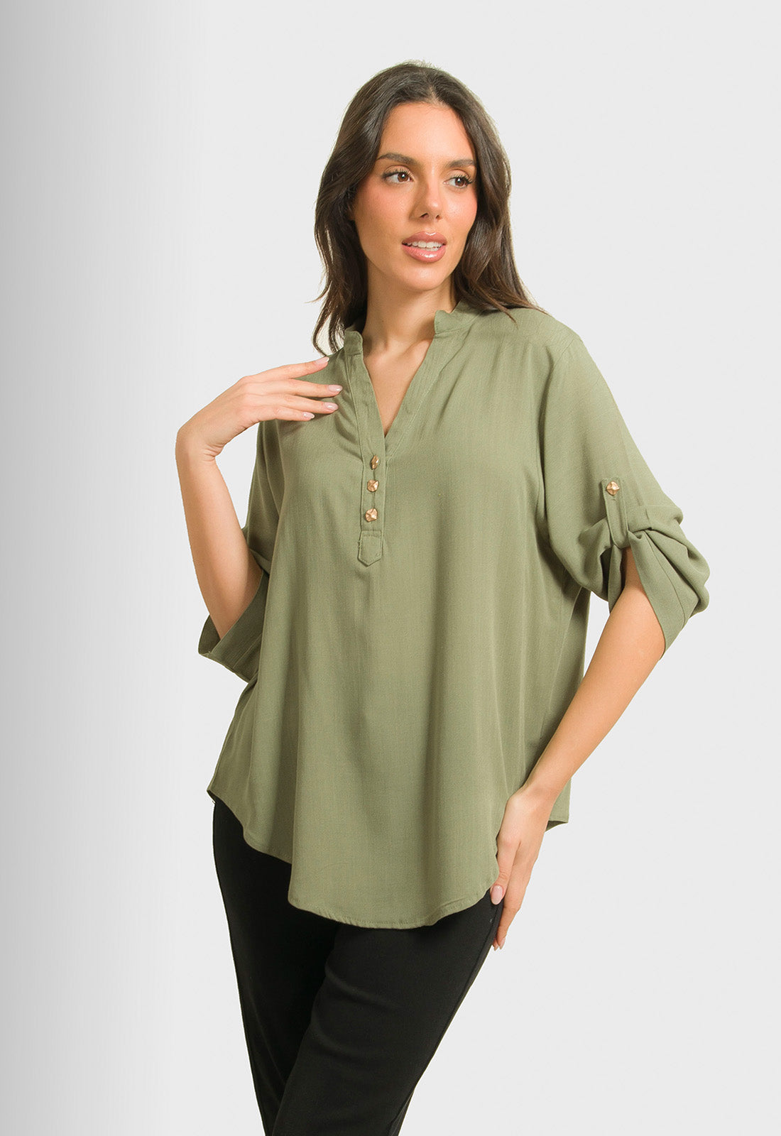 ΜΠΛΟΥΖΑ ΜΕ ΚΟΥΜΠΙΑ ΕΜΠΡΟΣ-ΧΑΚΙ