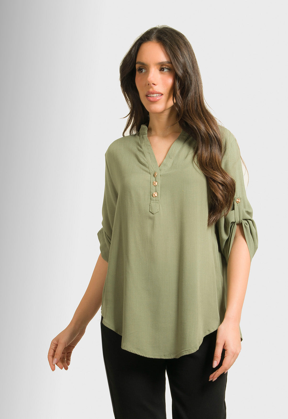 ΜΠΛΟΥΖΑ ΜΕ ΚΟΥΜΠΙΑ ΕΜΠΡΟΣ-ΧΑΚΙ