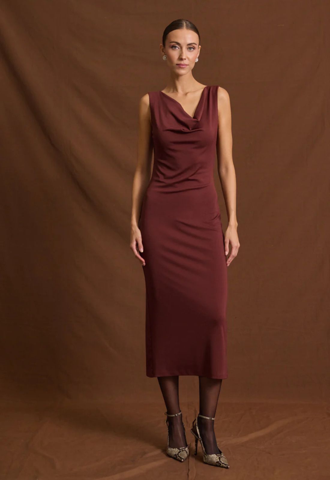 ΦΟΡΕΜΑ MIDI ΝΤΡΑΠΕ ΑΜΑΝΙΚΟ-WINE