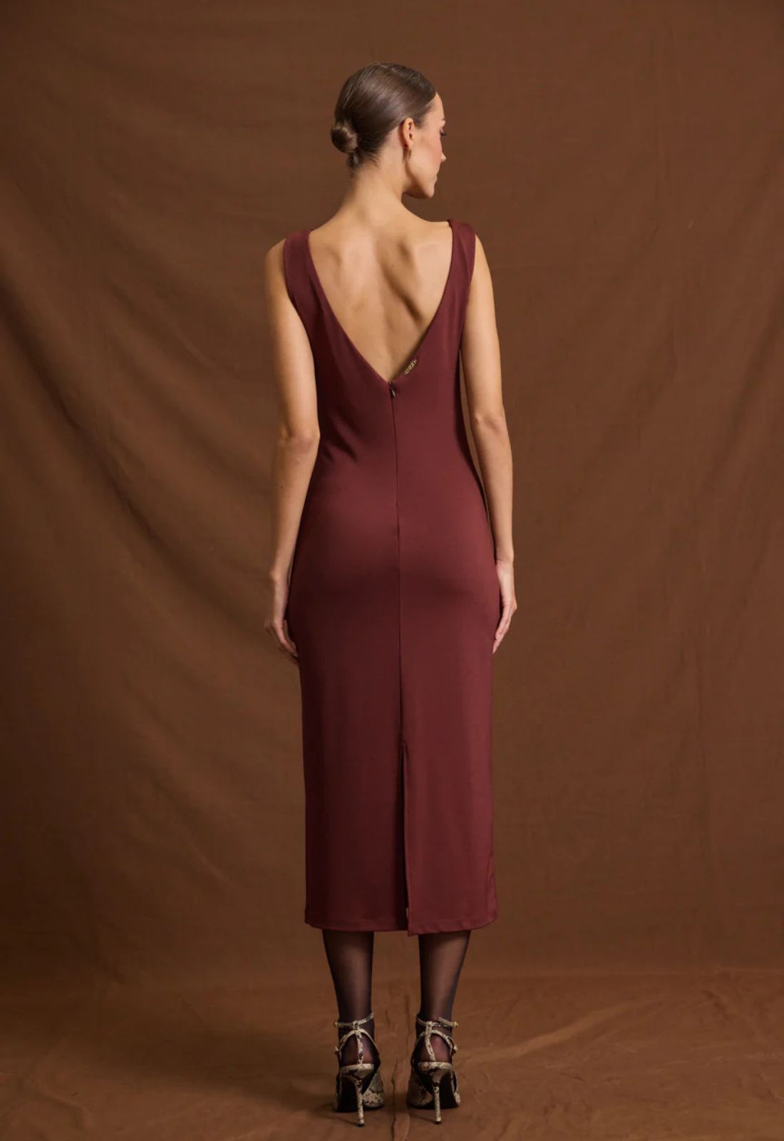 ΦΟΡΕΜΑ MIDI ΝΤΡΑΠΕ ΑΜΑΝΙΚΟ-WINE