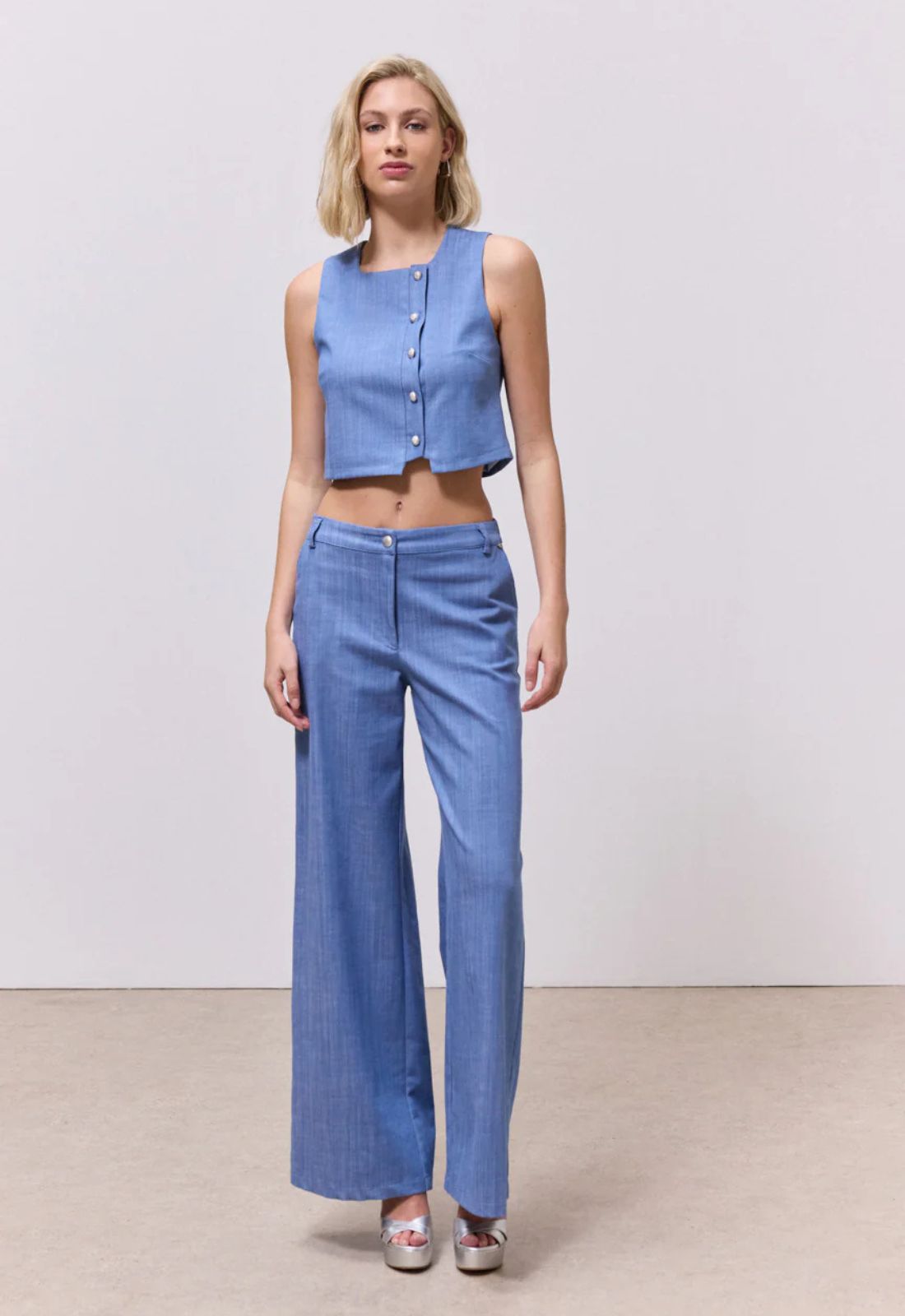 ΓΙΛΕΚΟ CROPPED ΑΜΑΝΙΚΟ-ΜΠΛΕ