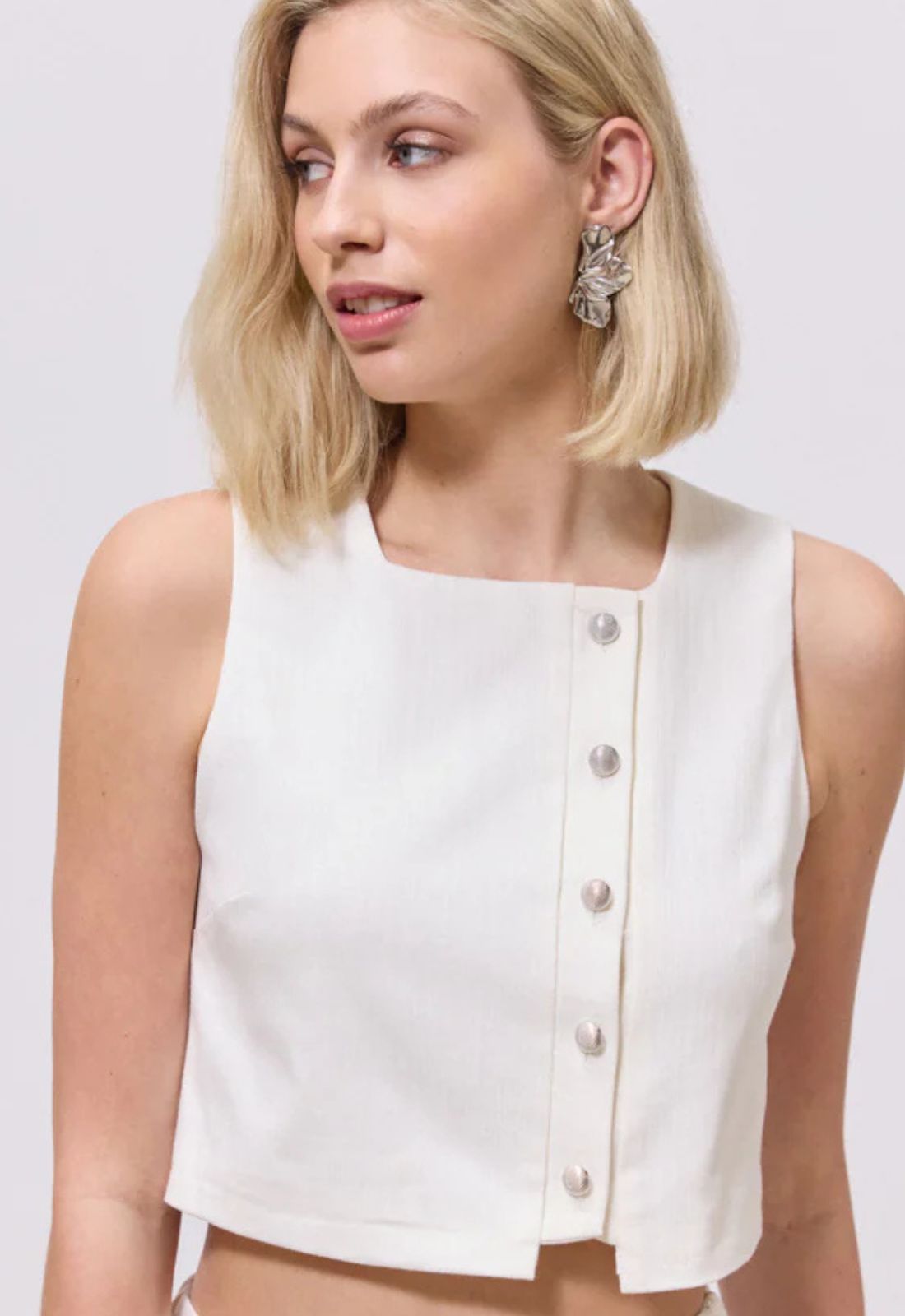 ΓΙΛΕΚΟ CROPPED ΑΜΑΝΙΚΟ-ΛΕΥΚΟ