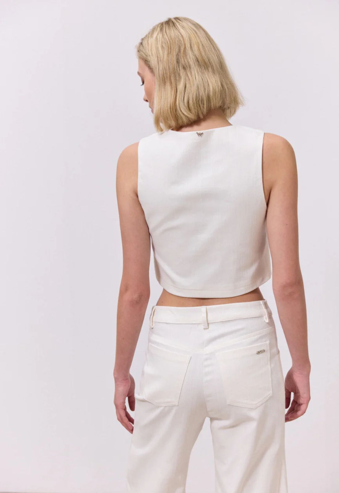 ΓΙΛΕΚΟ CROPPED ΑΜΑΝΙΚΟ-ΛΕΥΚΟ