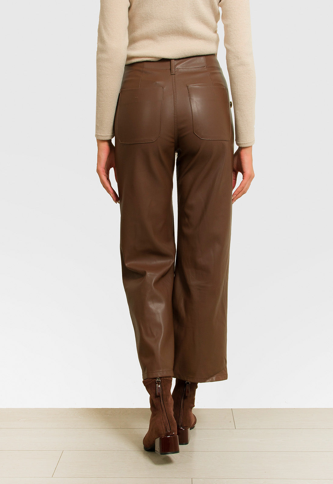 ΠΑΝΤΕΛΟΝΑ ΜΙΝΤΙ ΔΕΡΜΑΤΙΝΗΣ ΜΕ ΧΡΥΣΑ ΚΟΥΜΠΙΑ-ΚΑΦΕ