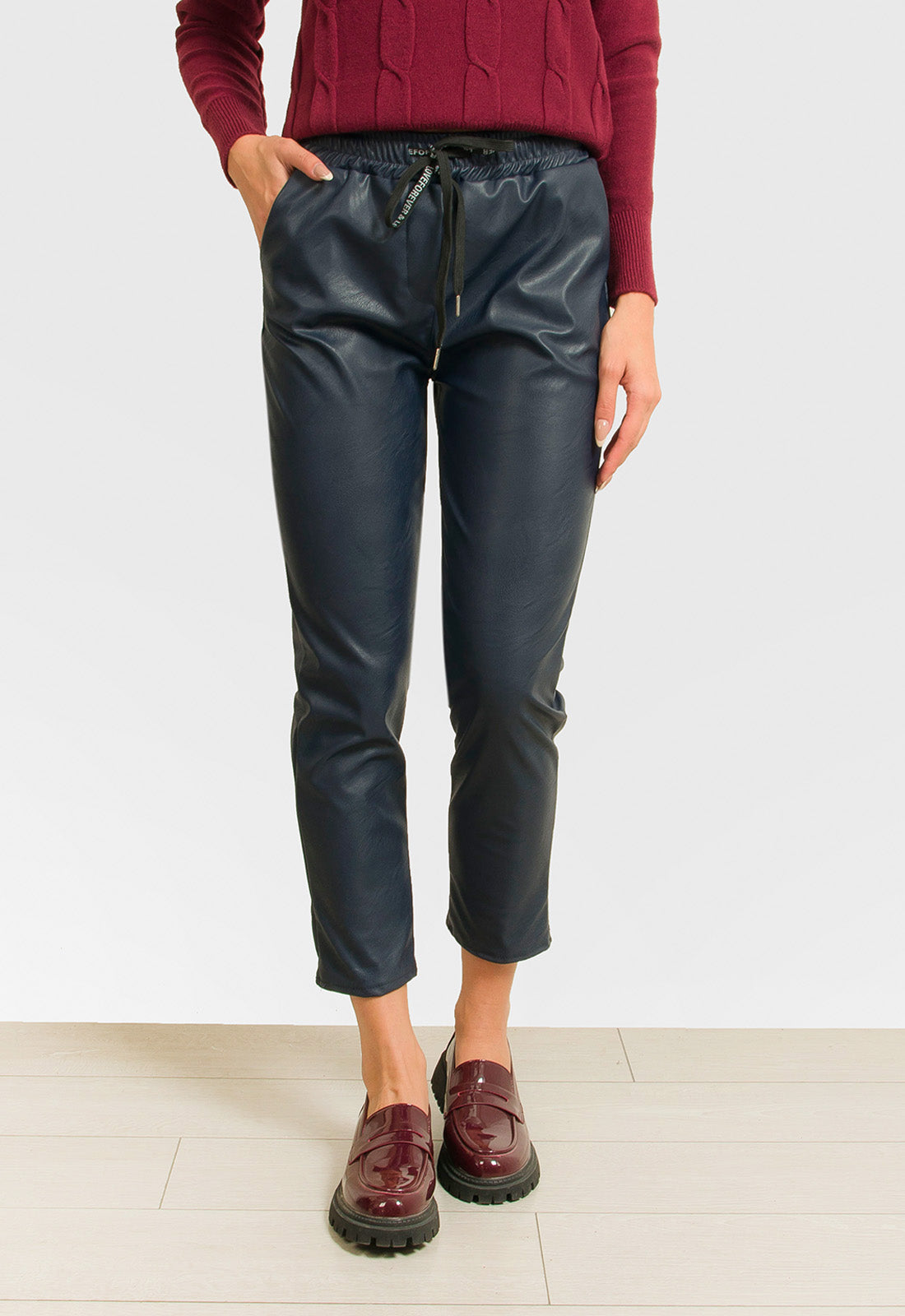 ΠΑΝΤΕΛΟΝΙ ΔΕΡΜΑΤΙΝΗΣ ΜΕ ΛΑΣΤΙΧΟ & ΚΟΡΔΟΝΙ-ΜΠΛΕ