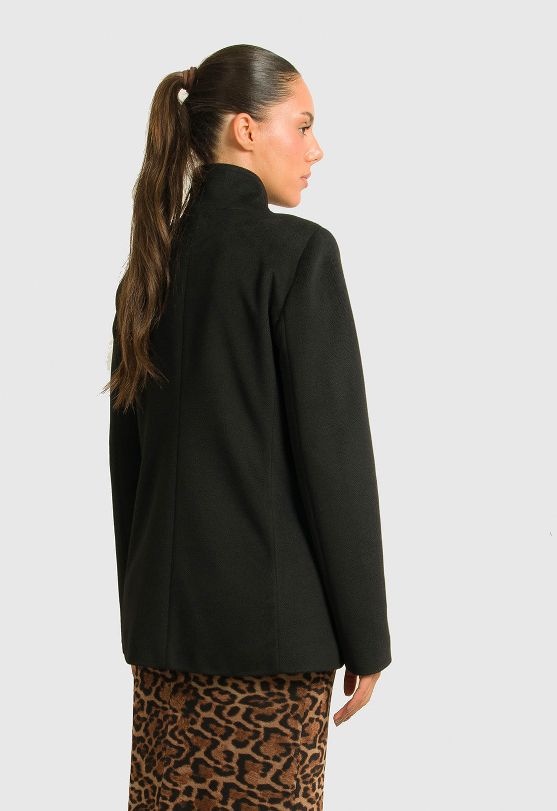 ΠΑΛΤΟ 3/4 ΜΕ ΛΟΞΟ ΚΟΥΜΠΩΜΑ-ΜΑΥΡΟ