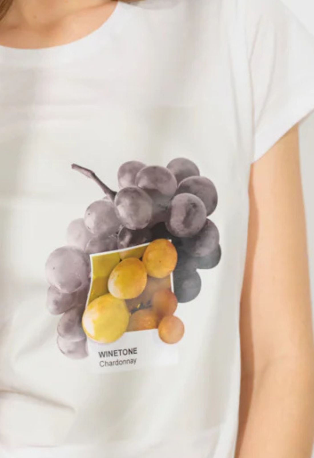 T-SHIRT ME ΤΥΠΩΜΑ ΦΡΟΥΤΑ-ΛΕΥΚΟ