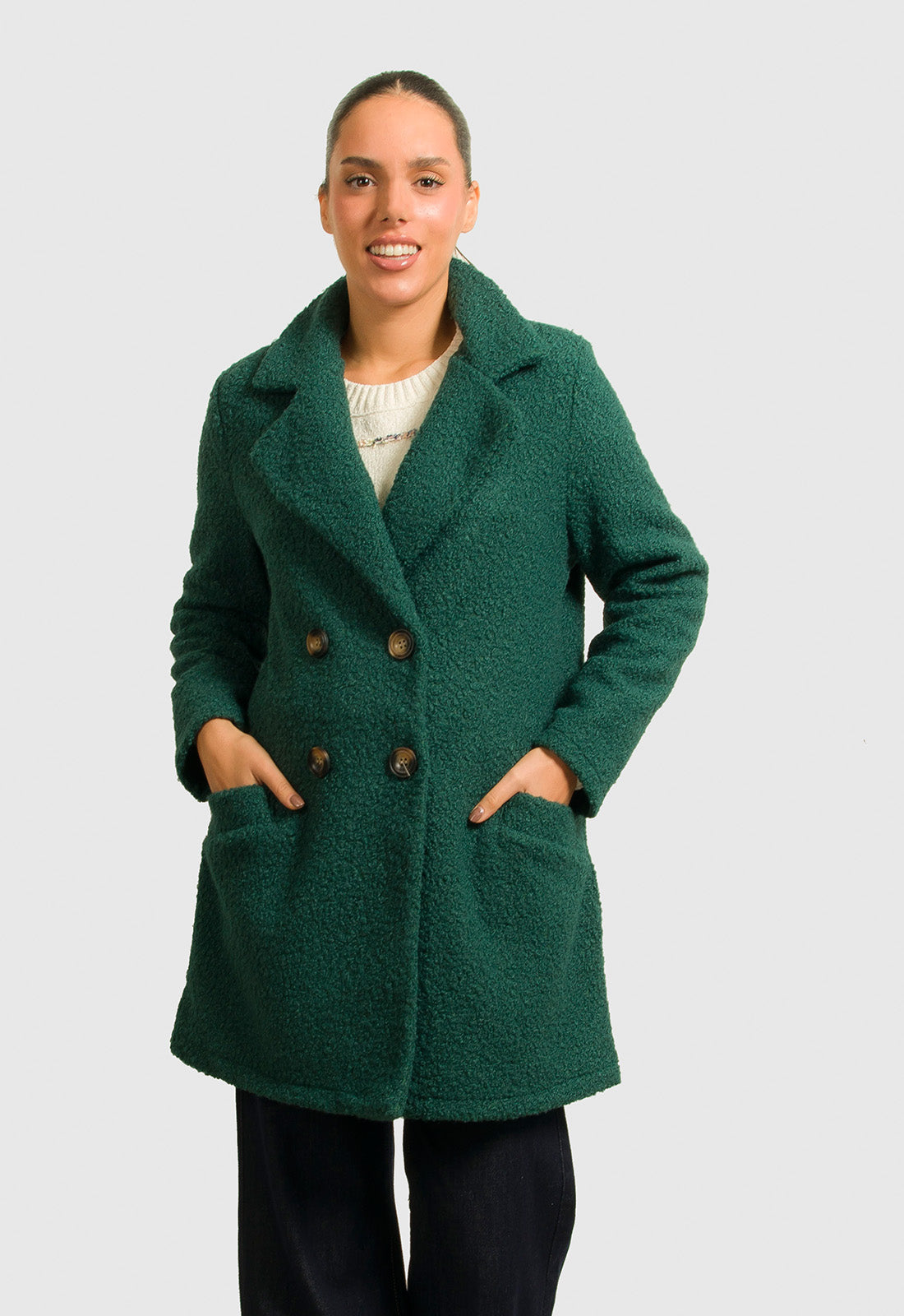 ΠΑΛΤΟ SPORT 3/4 ΜΠΟΥΚΛΕ ΜΕ ΚΟΥΜΠΙΑ-ΠΡΑΣΙΝΟ