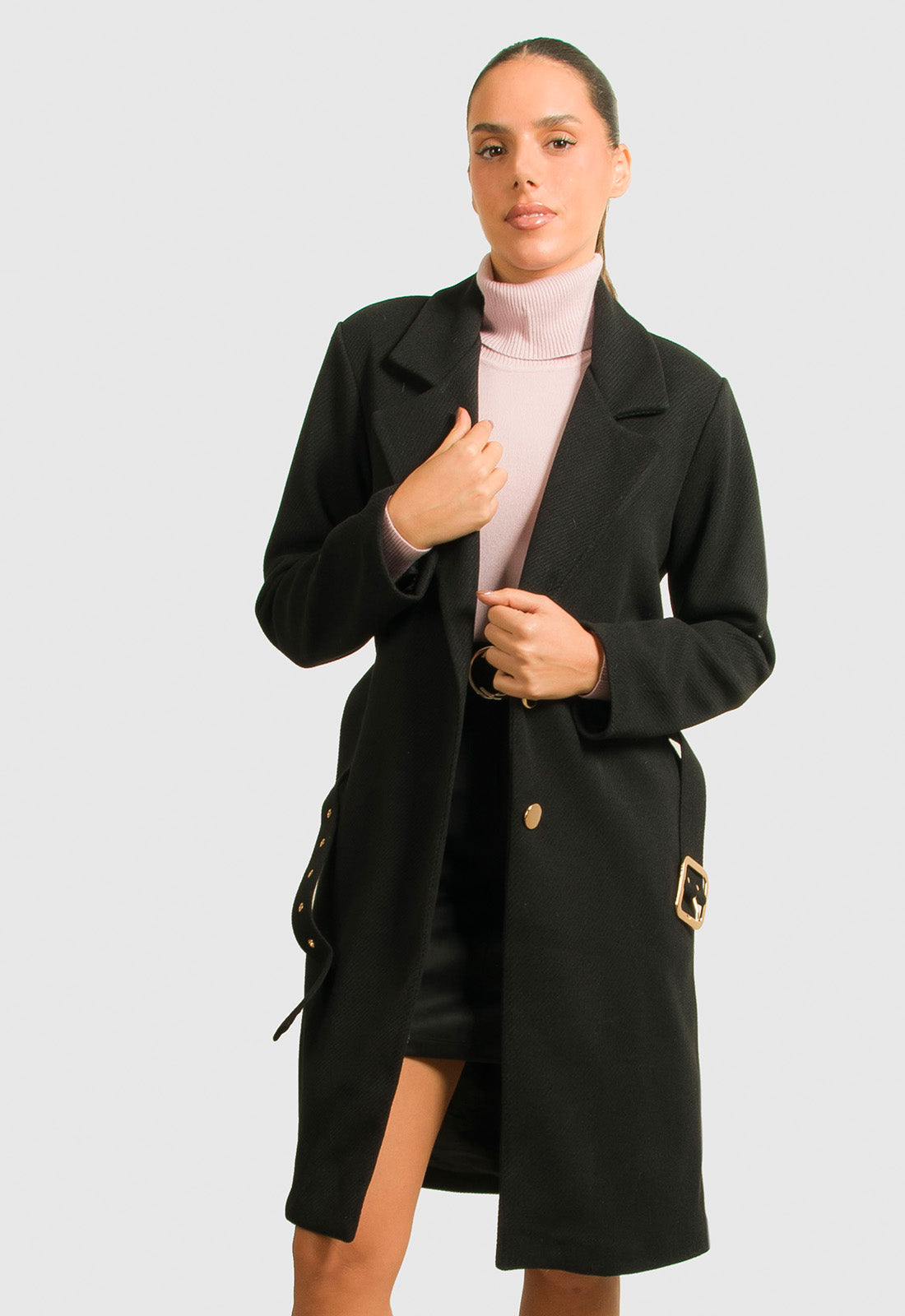 ΠΑΛΤΟ ΜΙΝΤΙ ΔΙΑΓΩΝΑΛ ΜΕ ΖΩΝΗ-ΜΑΥΡΟ