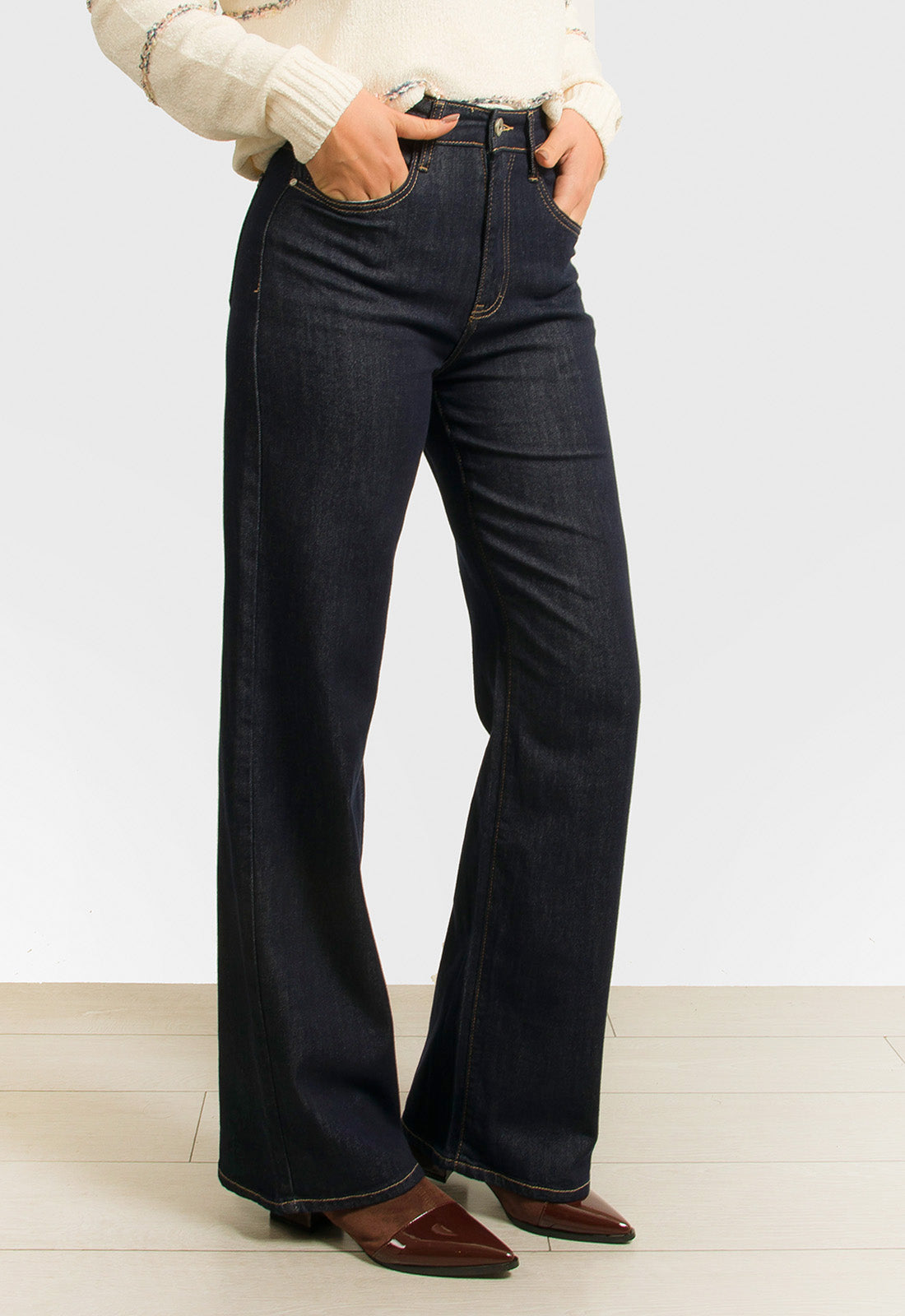 ΠΑΝΤΕΛΟΝΑ JEAN WIDE LEG ΨΗΛΟΜΕΣΗ-ΜΠΛΕ ΣΚΟΥΡΟ