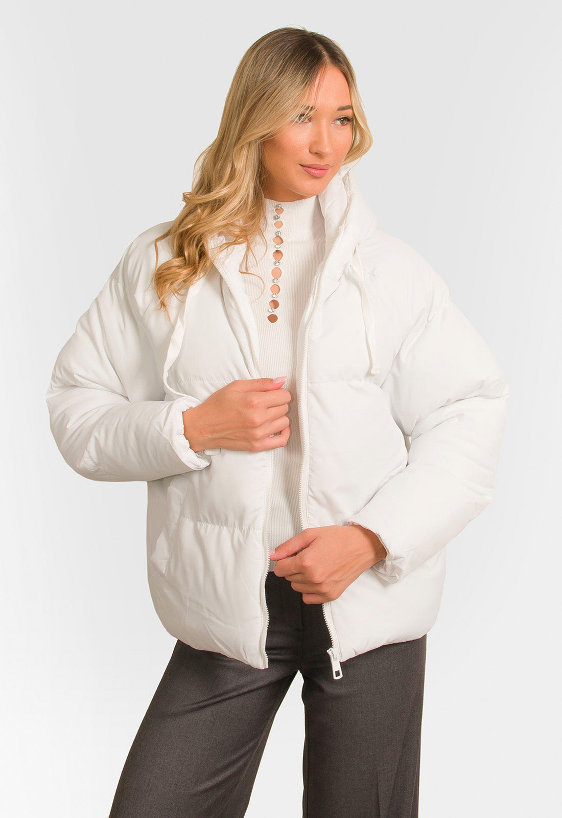 ΜΠΟΥΦΑΝ BISTON KONTO PUFFER-ΛΕΥΚΟ