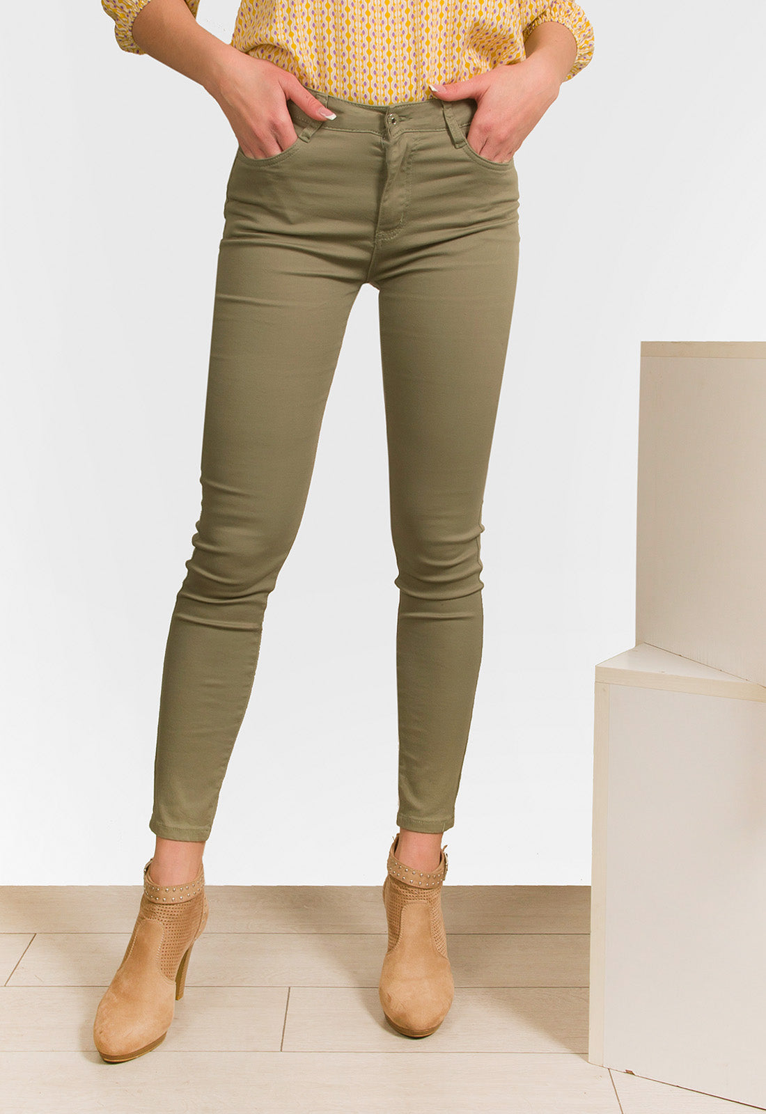 ΠΑΝΤΕΛΟΝΙ ΒΑΜΒΑΚΕΡΟ SKINNY - ΧΑΚΙ