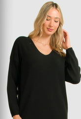 ΦΟΡΕΜΑ ΠΛΕΚΤΟ ΜΕ V - ΜΑΥΡΟ