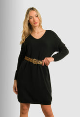 ΦΟΡΕΜΑ ΠΛΕΚΤΟ ΜΕ V - ΜΑΥΡΟ