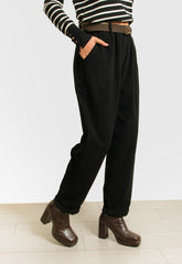 ΠΑΝΤΕΛΟΝΙ PLUS SIZE ΜΕ ΛΑΣΤΙΧΟ & ΖΩΝΗ-ΜΑΥΡΟ