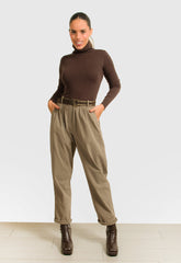 ΠΑΝΤΕΛΟΝΙ PLUS SIZE ΜΕ ΛΑΣΤΙΧΟ & ΖΩΝΗ-ΠΟΥΡΟ