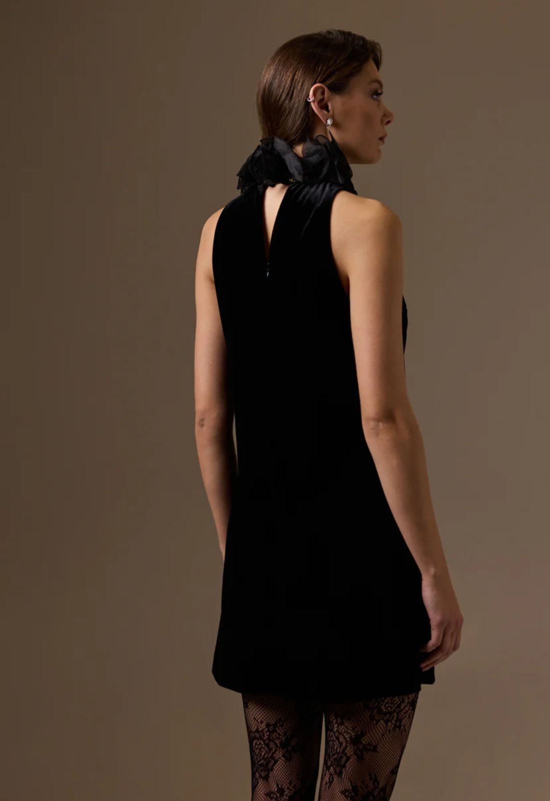 ΦΟΡΕΜΑ ΜΙΝΙ ΜΕ ΓΙΑΚΑ ΔΙΑΦΑΝΟ ΤΟΥΛΙ-ΜΑΥΡΟ