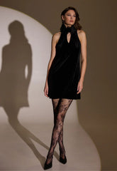 ΦΟΡΕΜΑ ΜΙΝΙ ΜΕ ΓΙΑΚΑ ΔΙΑΦΑΝΟ ΤΟΥΛΙ-ΜΑΥΡΟ