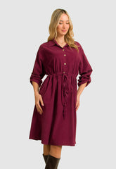 ΦΟΡΕΜΑ MIDI ΚΟΤΛΕ PLUS SIZE - ΜΠΟΡΝΤΟ