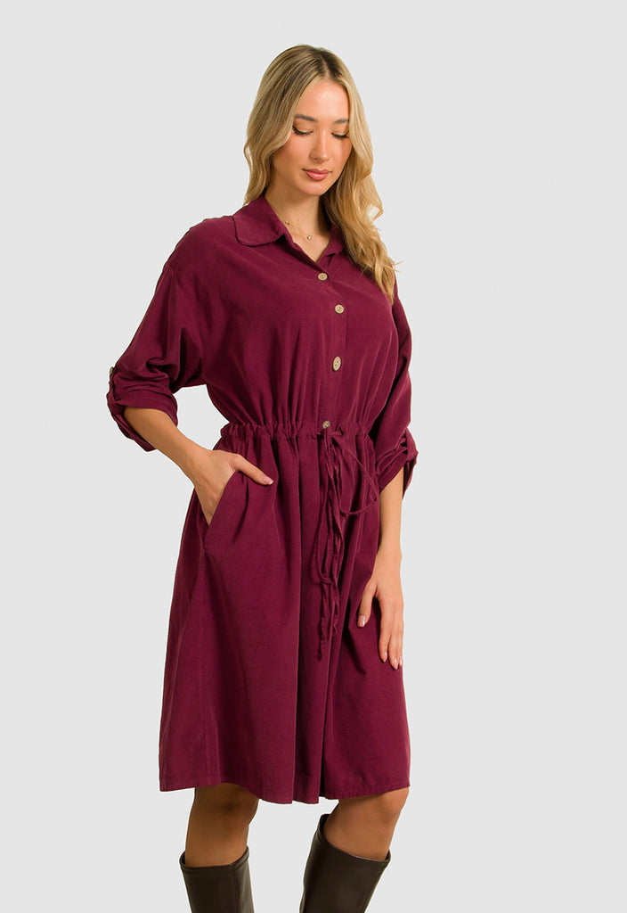 ΦΟΡΕΜΑ MIDI ΚΟΤΛΕ PLUS SIZE - ΜΠΟΡΝΤΟ