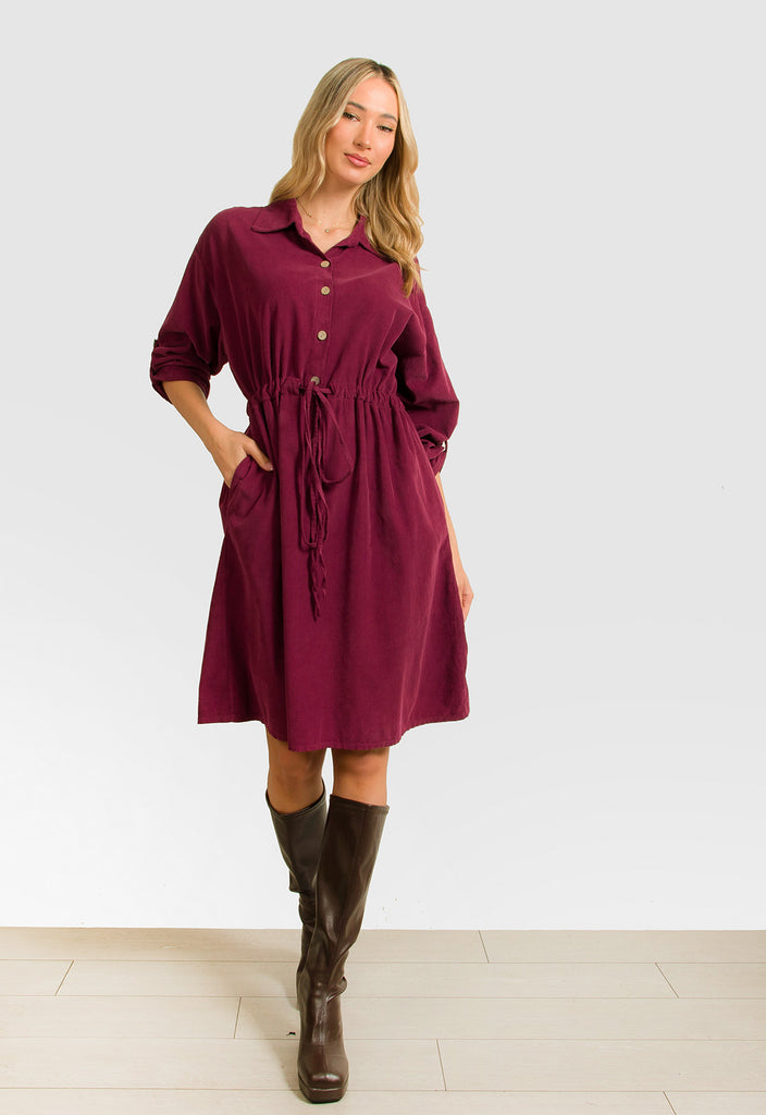 ΦΟΡΕΜΑ MIDI ΚΟΤΛΕ PLUS SIZE - ΜΠΟΡΝΤΟ