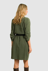 ΦΟΡΕΜΑ MIDI ΚΟΤΛΕ PLUS SIZE - ΧΑΚΙ